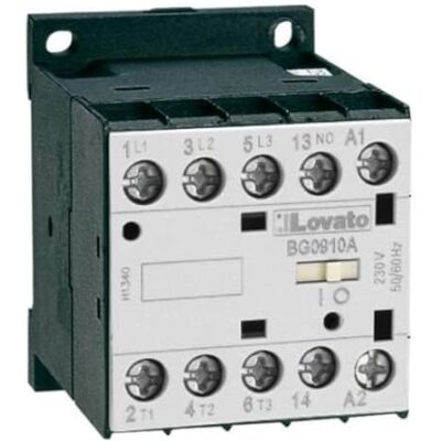 LOVATO Mini Contacteur Tripolaire ac3 9a bg0910a 24vac - Publicité LOVATO Mini Contacteur Tripolaire ac3 9a bg0910a 24vac - Publicité