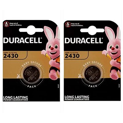 Duracell Lot de 2 Blisters de 1 Pile bouton lithium "Electronics" CR 2430 3 volt - Publicité Duracell Lot de 2 Blisters de 1 Pile bouton lithium "Electronics" CR 2430 3 volt - Publicité