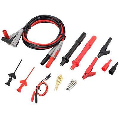 Walfront P1300C Pointes de Sonde Électroniques Fils de Test de multimètre Numérique Remplaçables Avecpinces à - Publicité Walfront P1300C Pointes de Sonde Électroniques Fils de Test de multimètre Numérique Remplaçables Avecpinces à - Publicité