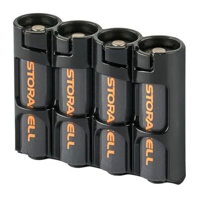 STORACELL PowerPax Rangement pour 4 piles AA Caddy – Smoking Noir - Publicité STORACELL PowerPax Rangement pour 4 piles AA Caddy – Smoking Noir - Publicité