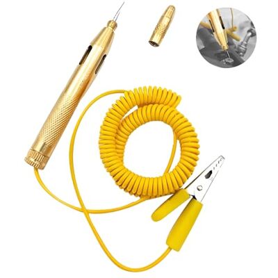 Zerabidpro 1pcs testeur de système électrique circuit automobile dc 6-24v, Voltmètre pour Voiture avec Fil Spiralé Extensible, Capuchon de Protection en Cuivre, Indicateur LED pour Tester Fusibles et Phares - Publicité Zerabidpro 1pcs testeur de système électrique circuit automobile dc 6-24v, Voltmètre pour Voiture avec Fil Spiralé Extensible, Capuchon de Protection en Cuivre, Indicateur LED pour Tester Fusibles et Phares - Publicité