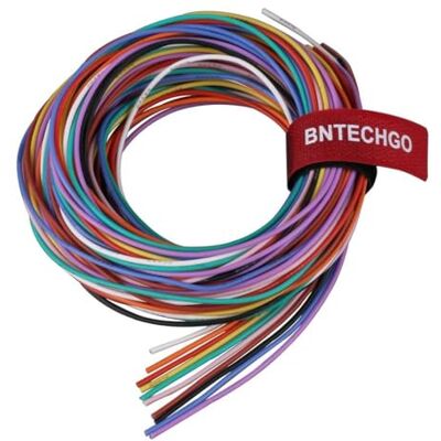BNTECHGO Kit de fils en silicone de calibre 22 ultra flexible 10 couleurs Haute résistance 200 degrés C 600 V Isolation en caoutchouc de silicone 22 AWG 60 brins de fil de cuivre torsadé - Publicité BNTECHGO Kit de fils en silicone de calibre 22 ultra flexible 10 couleurs Haute résistance 200 degrés C 600 V Isolation en caoutchouc de silicone 22 AWG 60 brins de fil de cuivre torsadé - Publicité