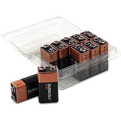 Duracell Lot de 10 Piles alcalines Plus Power 9 V (MN 1604) dans Une boîte de Weiss More Power + - Publicité Duracell Lot de 10 Piles alcalines Plus Power 9 V (MN 1604) dans Une boîte de Weiss More Power + - Publicité