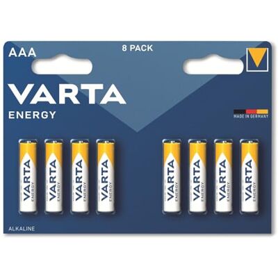 Pile alcaline AAA Varta MN2400 - Pack de 8 - Publicité Pile alcaline AAA Varta MN2400 - Pack de 8 - Publicité