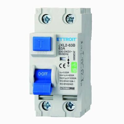 Electron 230 V AC 63 A C63, interrupteur différentiel pur RCCB, sauvetage, 2P 2 pôles, occupe 2 modules, montage sur barre DIN, 30 mA, 6 KA 6000 A, 240 V AC 220 VAC, courbe B - Publicité Electron 230 V AC 63 A C63, interrupteur différentiel pur RCCB, sauvetage, 2P 2 pôles, occupe 2 modules, montage sur barre DIN, 30 mA, 6 KA 6000 A, 240 V AC 220 VAC, courbe B - Publicité