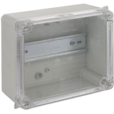 solera Boîtier étanche sans cônes et rail DIN 35 mm, IP65, IK07, Gris, Polystyrène, Inclus : Couvercle du boîtier avec le joint monté ; 3 vis courtes 1 longue, Résistant à l'eau : étanche - Publicité solera Boîtier étanche sans cônes et rail DIN 35 mm, IP65, IK07, Gris, Polystyrène, Inclus : Couvercle du boîtier avec le joint monté ; 3 vis courtes 1 longue, Résistant à l'eau : étanche - Publicité