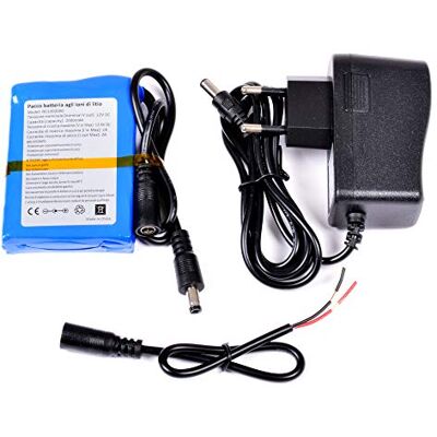 AFTERTECH Pack Batterie Batterie 12 V 2 000 mAh 2 Ah Rechargeable au Lithium 78 x 47 x 15 mm F2D1 - Publicité AFTERTECH Pack Batterie Batterie 12 V 2 000 mAh 2 Ah Rechargeable au Lithium 78 x 47 x 15 mm F2D1 - Publicité