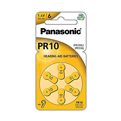 Panasonic - PR10 - 1.4 V - 6 pièces - Batterie d'appareil auditif - Publicité Panasonic - PR10 - 1.4 V - 6 pièces - Batterie d'appareil auditif - Publicité