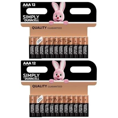Duracell - Plus Power - AAA - Lot de 24 - Batterie - Publicité Duracell - Plus Power - AAA - Lot de 24 - Batterie - Publicité