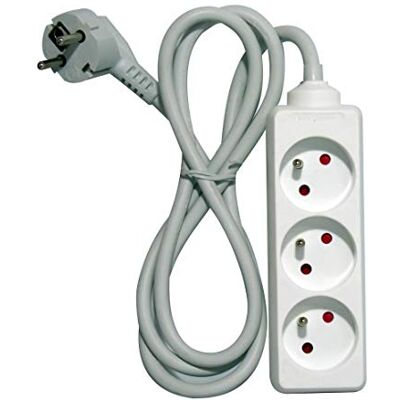 CHACON Bloc multiprise 3x16A 5 m Blanc - Publicité CHACON Bloc multiprise 3x16A 5 m Blanc - Publicité