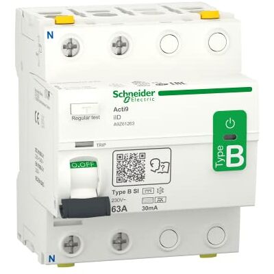 Schneider Electric Acti9 iID interrupteur différentiel 2P 63A 30mA type B SI 230V A9Z61263 - Publicité Schneider Electric Acti9 iID interrupteur différentiel 2P 63A 30mA type B SI 230V A9Z61263 - Publicité