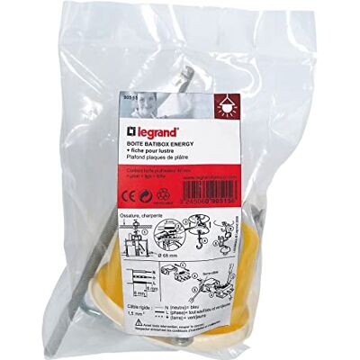 Legrand Boite point de centre DCL Ecobatibox pour plaque de plâtre - Publicité Legrand Boite point de centre DCL Ecobatibox pour plaque de plâtre - Publicité