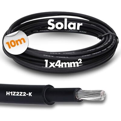 Lapp 10 mètres 1023759 H1Z2Z2-K, VERSION OPTIMISÉE 1x4 BK I Câble pour technique solaire I Câble solaire pour l'extérieur I Résistant aux UV I Sans halogène I Robuste I Étanche à l'eau - Publicité Lapp 10 mètres 1023759 H1Z2Z2-K, VERSION OPTIMISÉE 1x4 BK I Câble pour technique solaire I Câble solaire pour l'extérieur I Résistant aux UV I Sans halogène I Robuste I Étanche à l'eau - Publicité