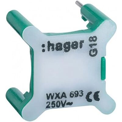 Hager - WXA693 - Gris foncé - 73.8x73.8mm - Voyant indicateur - Publicité Hager - WXA693 - Gris foncé - 73.8x73.8mm - Voyant indicateur - Publicité