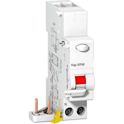 Schneider Electric BLOC DIFFÉRENTIEL SCHNEIDER A9N21450 VIGI DT40 1P+N 25A 30MA TYPE AC 230VCA - Publicité Schneider Electric BLOC DIFFÉRENTIEL SCHNEIDER A9N21450 VIGI DT40 1P+N 25A 30MA TYPE AC 230VCA - Publicité