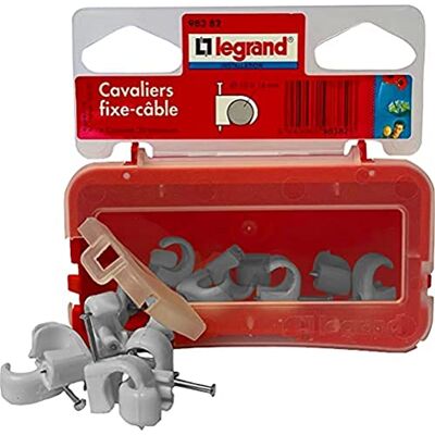 Legrand LEG98367 20 Cavaliers minimum souples multifix fixe-câbles Câble ø 1014 Gris - Publicité Legrand LEG98367 20 Cavaliers minimum souples multifix fixe-câbles Câble ø 1014 Gris - Publicité