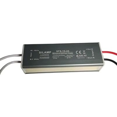 SILAMP Transformateur 220V 24V IP67 15W DC 0.6A - Publicité SILAMP Transformateur 220V 24V IP67 15W DC 0.6A - Publicité