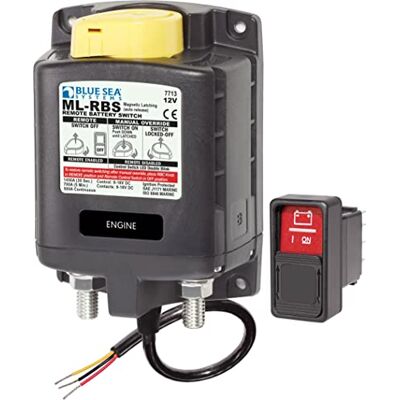 Blue Sea Systems Blue Sea ML-RBS Remote Battery Switch w/Manual Control Release 12V - Publicité Blue Sea Systems Blue Sea ML-RBS Remote Battery Switch w/Manual Control Release 12V - Publicité