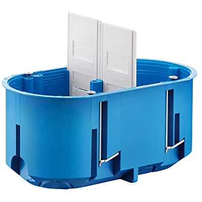AW-Tools Boîte à double paroi creuse, profondeur : 63 mm, trou de fraisage : 2 x Ø 60 mm, avec 4 vis pré-montées (16 mm) - Publicité AW-Tools Boîte à double paroi creuse, profondeur : 63 mm, trou de fraisage : 2 x Ø 60 mm, avec 4 vis pré-montées (16 mm) - Publicité