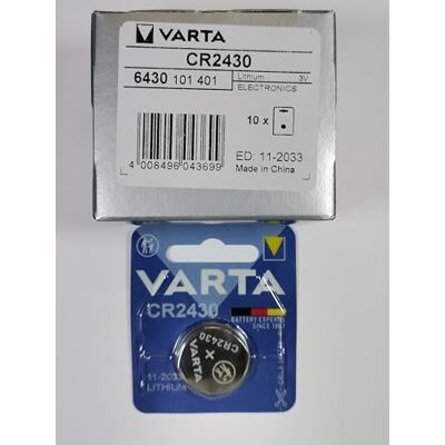 Varta Lot de 10 Piles Bouton Lithium Electronics CR2430, 3 Volt - Publicité Varta Lot de 10 Piles Bouton Lithium Electronics CR2430, 3 Volt - Publicité