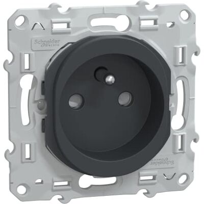 Schneider Electric Ovalis prise de courant à puits 2P+T 16A bornes automatiques Anthracite S340059 - Publicité Schneider Electric Ovalis prise de courant à puits 2P+T 16A bornes automatiques Anthracite S340059 - Publicité