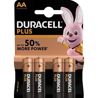 Duracell MN1500 PF AA PK4 Piles alcalines LR6 - Publicité Duracell MN1500 PF AA PK4 Piles alcalines LR6 - Publicité