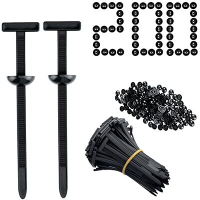 Tolesum 200 Pièces Serre Câbles 20x93mm, Résistance 15 kg (33 lbs), Collier de Serrage Plastique Autobloquant, Résistant UV, Gestion de Câbles pour Bricolage, Jardin, Réparation Automobile – Noir - Publicité Tolesum 200 Pièces Serre Câbles 20x93mm, Résistance 15 kg (33 lbs), Collier de Serrage Plastique Autobloquant, Résistant UV, Gestion de Câbles pour Bricolage, Jardin, Réparation Automobile – Noir - Publicité