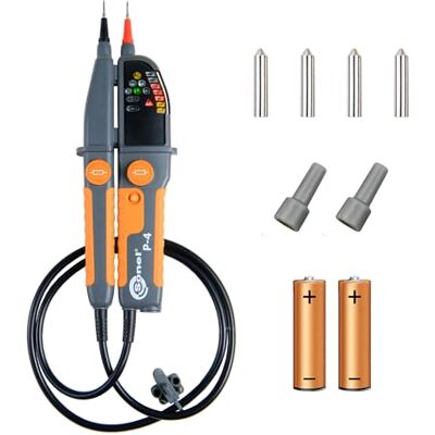 Sonel P-4 Testeur de Tension Bipolaire Professionnel Mesure Automatique AC/DC jusqu'à 1000V, Indications LED et Sonores, Test RCD, Fonction HOLD, Robuste IP65, Sécurité CAT IV 600V / CAT III 1000V - Publicité Sonel P-4 Testeur de Tension Bipolaire Professionnel Mesure Automatique AC/DC jusqu'à 1000V, Indications LED et Sonores, Test RCD, Fonction HOLD, Robuste IP65, Sécurité CAT IV 600V / CAT III 1000V - Publicité