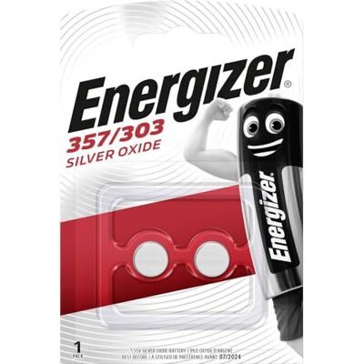 Energizer piles miniatures 357-303 silver oxide zm bp 422962 - Publicité Energizer piles miniatures 357-303 silver oxide zm bp 422962 - Publicité