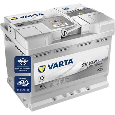 Varta Batterie de démarrage XEV Silver Dynamic AGM L2 A8 12V 60Ah / 680A 560901068 - Publicité Varta Batterie de démarrage XEV Silver Dynamic AGM L2 A8 12V 60Ah / 680A 560901068 - Publicité