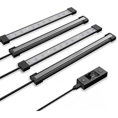 Infinity IONBEAM U4 Barres lumineuses UV LED de croissance 28 cm, kit d'éclairage à 4 barres 365 nm et 395 nm, contrôleur numérique gradatif pour plantes - Publicité Infinity IONBEAM U4 Barres lumineuses UV LED de croissance 28 cm, kit d'éclairage à 4 barres 365 nm et 395 nm, contrôleur numérique gradatif pour plantes - Publicité