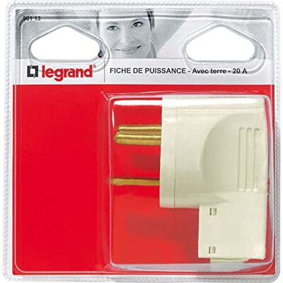 Legrand 90113 - Prise électrique 2P+T, 20A, Angulaire - Publicité Legrand 90113 - Prise électrique 2P+T, 20A, Angulaire - Publicité