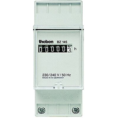 Theben BZ 145 230 V modulaire de Compteur horaire de Fonctionnement, 2 tle, 1450000 - Publicité Theben BZ 145 230 V modulaire de Compteur horaire de Fonctionnement, 2 tle, 1450000 - Publicité