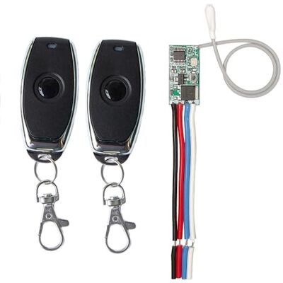 QIACHIP Module sans fil Récepteur Contrôleur DC 3.6 V 5V 9V 12V 24V 433 MHz avec 2 émetteurs, 2A Relais miniature Interrupteur à distance pour lampes, décorations de Noël - Publicité QIACHIP Module sans fil Récepteur Contrôleur DC 3.6 V 5V 9V 12V 24V 433 MHz avec 2 émetteurs, 2A Relais miniature Interrupteur à distance pour lampes, décorations de Noël - Publicité