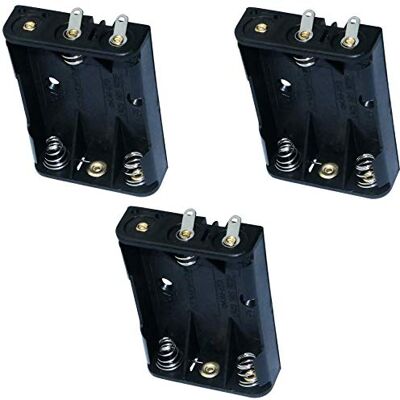 AERZETIX Lot de 3 Supports de Piles pour 3 Piles AAA LR3 - Publicité AERZETIX Lot de 3 Supports de Piles pour 3 Piles AAA LR3 - Publicité
