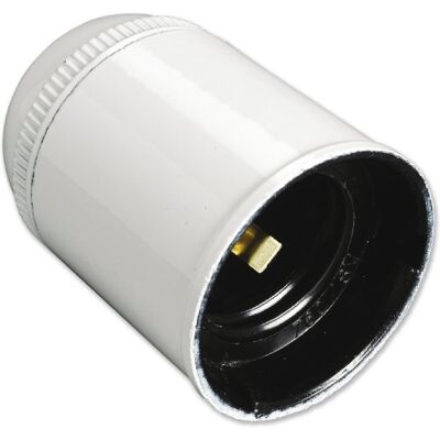 ELECTRALINE - 71120 - Blanc - Douille E27 - Porte-lampe - Publicité ELECTRALINE - 71120 - Blanc - Douille E27 - Porte-lampe - Publicité