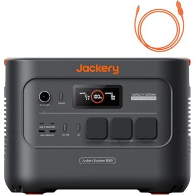 Jackery Explorer 3000v2 Station Électrique Portable avec Câble de Charge de Voiture, 3072Wh/3600W (Max 7200W) LiFePO4 Batterie, 1.8H Charge Rapide, pour Électricité de Secours, Camping-car - Publicité Jackery Explorer 3000v2 Station Électrique Portable avec Câble de Charge de Voiture, 3072Wh/3600W (Max 7200W) LiFePO4 Batterie, 1.8H Charge Rapide, pour Électricité de Secours, Camping-car - Publicité
