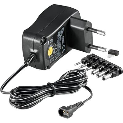 goobay 67951 Alimentation universelle 3-12V avec max. 12 W/1000mA incl. 6 fiches d'adaptation DC noir, fiche Schuko type F, ne convient pas aux prises de courant françaises - Publicité goobay 67951 Alimentation universelle 3-12V avec max. 12 W/1000mA incl. 6 fiches d'adaptation DC noir, fiche Schuko type F, ne convient pas aux prises de courant françaises - Publicité