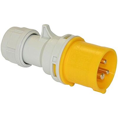 PCE 16 Amp 110 V Jaune Site Raccordement câble plat Male Plug. 3 Pole (013–4) - Publicité PCE 16 Amp 110 V Jaune Site Raccordement câble plat Male Plug. 3 Pole (013–4) - Publicité