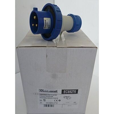 ELETTROCANALI Fiche mobile droite IP67 220/240V 2P+T 63A (PCE) EC69278 - Publicité ELETTROCANALI Fiche mobile droite IP67 220/240V 2P+T 63A (PCE) EC69278 - Publicité