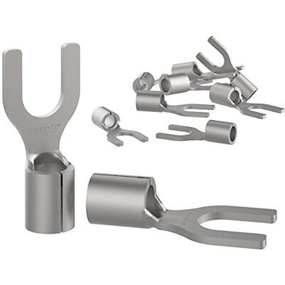 AUPROTEC Bornes à fourche 4 6 mm² trou-Ø M4 non isolé Connecteur de câble SNB en cuivre étamé - Publicité AUPROTEC Bornes à fourche 4 6 mm² trou-Ø M4 non isolé Connecteur de câble SNB en cuivre étamé - Publicité