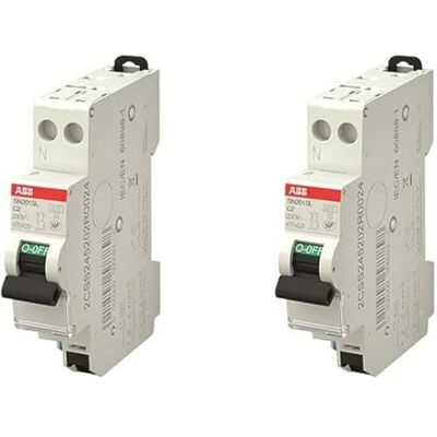 ABB Lot de 2 disjoncteurs automatiques Ph+N raccordement Rapide 2A-4,5Ka - Publicité ABB Lot de 2 disjoncteurs automatiques Ph+N raccordement Rapide 2A-4,5Ka - Publicité