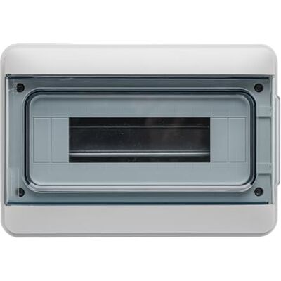 DEBFLEX Coffret Electrique Etanche + Bornier à Vis Tableau Electrique 12 Modules IP65/IK07 Idéal Extérieur/Piscine/Jardin Pose en Saillie Gris - Publicité DEBFLEX Coffret Electrique Etanche + Bornier à Vis Tableau Electrique 12 Modules IP65/IK07 Idéal Extérieur/Piscine/Jardin Pose en Saillie Gris - Publicité