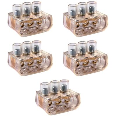 Electron Lot de 5 pinces forbox triple, section 3 x 16 mm² 16 mm², 3 pôles, 3 trous, pince de câblage forbox, cloches, en polycarbonate et laiton, pour boîtes de jonction, 450 V 76 A - Publicité Electron Lot de 5 pinces forbox triple, section 3 x 16 mm² 16 mm², 3 pôles, 3 trous, pince de câblage forbox, cloches, en polycarbonate et laiton, pour boîtes de jonction, 450 V 76 A - Publicité