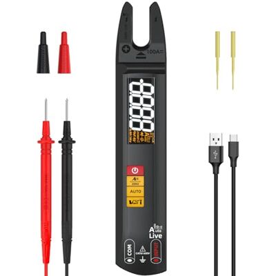 BSIDE U0 Multimètre Numérique Pince Ampèremétrique Ouverte Entièrement Automatique pour AC DC Courant Tension Résistance et Continuité Mini Détecteur de Tension Rechargeable avec Sondes prolongées - Publicité BSIDE U0 Multimètre Numérique Pince Ampèremétrique Ouverte Entièrement Automatique pour AC DC Courant Tension Résistance et Continuité Mini Détecteur de Tension Rechargeable avec Sondes prolongées - Publicité