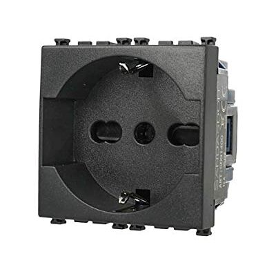 A2ZWORLD Prise Schuko 2P+T 16A Noir, Compatible avec Vimar Arke - Publicité A2ZWORLD Prise Schuko 2P+T 16A Noir, Compatible avec Vimar Arke - Publicité