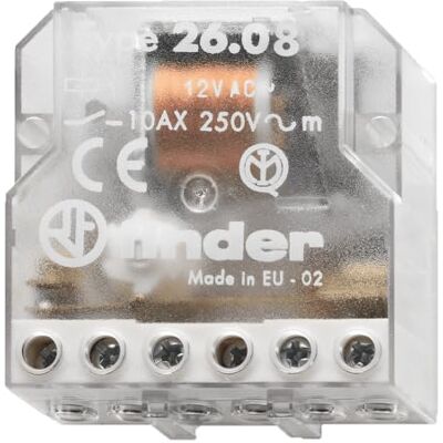 Electron 26.08.8.230.0000 Relais électromécanique à impulsions, pas à pas, 220V 230V AC, 2 contacts, 10A, 4 impulsions/séquences, avec circuit bobine et contacts séparés, térupteur, 26.08 - Publicité Electron 26.08.8.230.0000 Relais électromécanique à impulsions, pas à pas, 220V 230V AC, 2 contacts, 10A, 4 impulsions/séquences, avec circuit bobine et contacts séparés, térupteur, 26.08 - Publicité
