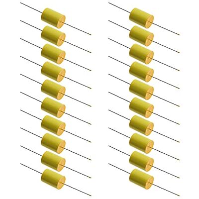 The Lord of the Tools 20pcs 0.47uF 470nF Condensateur Axial Film de Polypropylène Métallisé 630V Tolérance 5% avec Longue Avance pour Amplificateur Audio - Publicité The Lord of the Tools 20pcs 0.47uF 470nF Condensateur Axial Film de Polypropylène Métallisé 630V Tolérance 5% avec Longue Avance pour Amplificateur Audio - Publicité