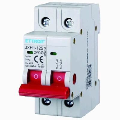 Electron Interrupteur de sectionneur modulaire 40A, 2P 2 pôles, occupe 2 modules DIN, 220 V 230 V AC, interrupteur d'isolation - Publicité Electron Interrupteur de sectionneur modulaire 40A, 2P 2 pôles, occupe 2 modules DIN, 220 V 230 V AC, interrupteur d'isolation - Publicité