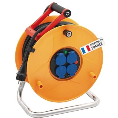 Brennenstuhl Enrouleur de câble Standard Pro 40m (IP44, Cablepilot), Fabrication Française 1233121 Jaune - Publicité Brennenstuhl Enrouleur de câble Standard Pro 40m (IP44, Cablepilot), Fabrication Française 1233121 Jaune - Publicité